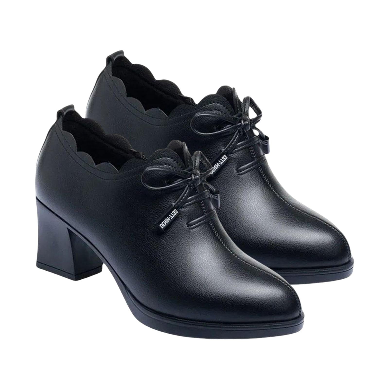 womens black dress shoes low heel